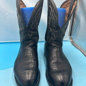 Thrashed Tony Lama bullhide cowboy boots